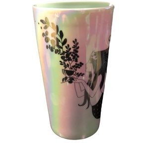 Starbucks Pearl White Iridescent Siren mermaid Traveler Mug 2021